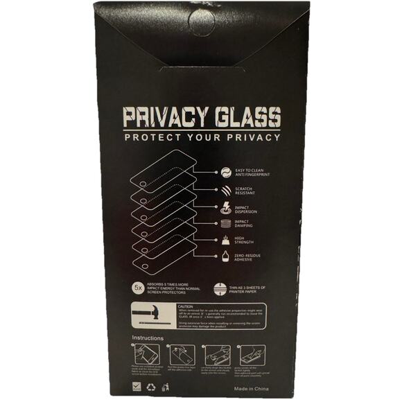 For iPhone 16 Pro Max 9h Tempered Glass Privacy Screen Protector - Picture 2 of 7